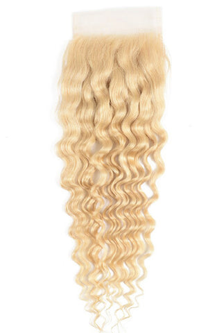 613 Blonde 5x5 Closure Ripple Wave
